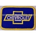 Chevrolet Nakış İşleme Arması Amblem Lacivert Goldi 8x5,5 cm