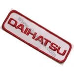 Daihatsu Nakış İşleme Arması Amblem Beyaz 10x3 cm