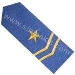 Nakış Apolet Mavi Gold Sim işleme 1 Yıldız 2 Kıdem 1.çift