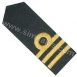 Denizci Nakış Apolet Siyah Gold Sim işleme 1-2-3-4 Kıdem 1.çift