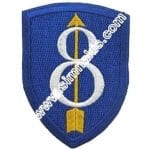 Sekiz ok Logo Nakış İşleme Arma Patch 8x7 cm