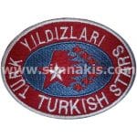 Türk Yıldızları Turkish Stars Logo Nakış işleme Arma Patch 9x6,5 cm
