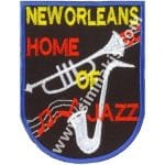 New Orleans Home Jazz Logo Nakış işleme Arma Patch 9x7 cm