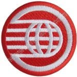 Dünya Logo Nakış işleme Arma Patch Peç 8x8 cm