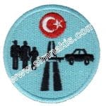 Karayolları Logo Nakış işleme Arma Patch Dokuma 8x8 cm