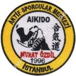 Aikido Aktif Sporcular Merkezi Logo Nakış işleme Arma Patch Dokuma 9x9 cm