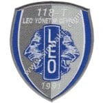 118-T Leo Yönetim Çevresi Logo Nakış işleme Arma Patch Dokuma 11x9,5 cm