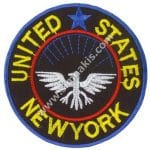 United States Newyork Logo Nakış işleme Arma Patch Dokuma 9x9 cm
