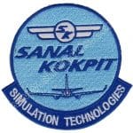 Sanal Kokpit Logo Nakış işleme Arma Patch Dokuma 9x9 cm