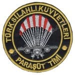 Türk Silahlı Kuvvetleri Paraşüt Timi Nakış işleme Arma Patch Dokuma 8x8 cm