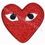 Kalp Gözü Nakış işleme Arma Patch Dokuma 8,5x8 cm