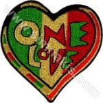 One Love Nakış işleme Arma Patch Dokuma 9x9 cm