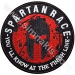 Spartan Race Nakış işleme Arma Patch Dokum 9x9 cm