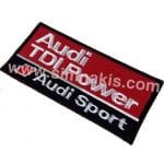 Audi Nakış İşleme Arması Kırmızı Siyah 9x4.5 cm