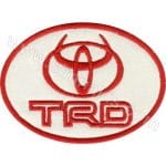 Toyota Nakış İşleme Arması Amblemi Beyaz 8,5x6 cm
