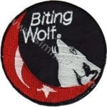 Biting Wolf Logo Nakış işleme Arma Patch Dokum 9x9 cm