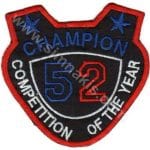 Champion Logo Nakış işleme Arma Patch Dokuma 9,5x9,5 cm