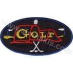 Golf Nakış işleme Arma Patch Dokuma 11x6 cm