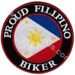 Proud Filipino Biker Nakış işleme Arma Patch Peç 9x9 cm