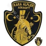 Kara Alpler Airsoft 2 Parça Nakış işleme Arma Patch 10x8 cm 29x24 cm