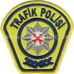 KKTC Trafik polis arması nakış işleme patch peç 7x7 cm