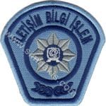 KKTC iletişim bilgi işlem Polisi arması nakış işleme patch peç 7x7 cm