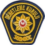 KKTC Denetleme kurulu Polisi arması nakış işleme patch peç 7x7 cm