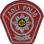 KKTC Adli Polis arması nakış işleme patch peç 7x7 cm