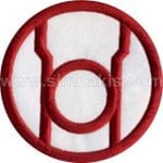 Karakter Logo Nakış işleme Arma Patch Beyaz Kırmızı 7x7 cm