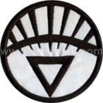 Karakter Logo Nakış işleme Arma Patch Beyaz Siyah 8x8 cm