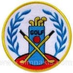 Golf Nakış işleme Arma Patch 9x9 cm
