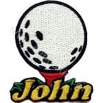 Golf John Nakış işleme Arma Patch 9x7 cm