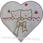Kalpli Kedicikler Nakış işleme Arma Patch 20x20 cm