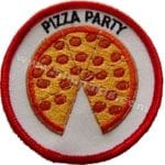 Pizza Party Amblem Nakış işleme Arma Patch 8x8