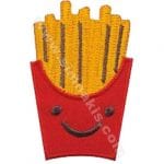 Patates Kızartması Nakış işleme Arma Patch 9x6 cm