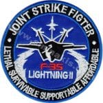 Joint Strike Fighter Logo Nakış işleme Arma Patch Dokuma 9x9 cm