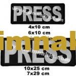Basın Press Yayın Medya Gazete nakış işleme arma patch 4 farklı ebatta