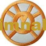 Karakter Logo Nakış işleme Arma Patch Beyaz Turuncu 7x7 cm