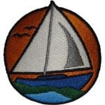 Yelkenli nakış işleme arması patch 8x7,5 cm