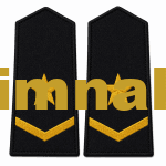 Apolet 1 Yıldız 1 Kidem Siyah Sarı 1.çift 12x6 cm