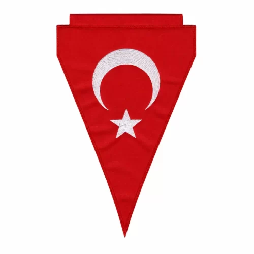 turk bayragi ucgen flama nakis isleme arma 2