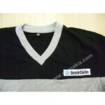 DemirDöküm V Yaka Tişört (t-shirt) Üzerine Nakış İşleme Arma Patch Uygulaması