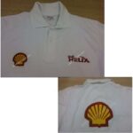 Helix Shell Polo Yaka Tişört Üzerine Nakış İşleme Uygulaması