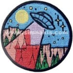 Ufo uzay nakış işleme arma patch 8x8 cm