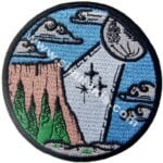 Ay ışığı ve Dağ nakış işleme arma patch 8x8 cm