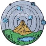 Montain ve Dış Uzay nakış işleme arma patch 8.5x9 cm