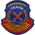 Jandarma trafik kol baskı arması patch 8x8 cm