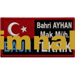 Firma isimliği nakış işleme arma patch 6x10 cm