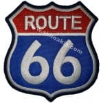Route 66 nakış işleme arma patch peç 7,5x8 cm