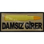 Damsız girer nakış işleme arma patch peç 4,5x10 cm